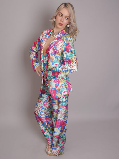 Floral Printed Pant Suit