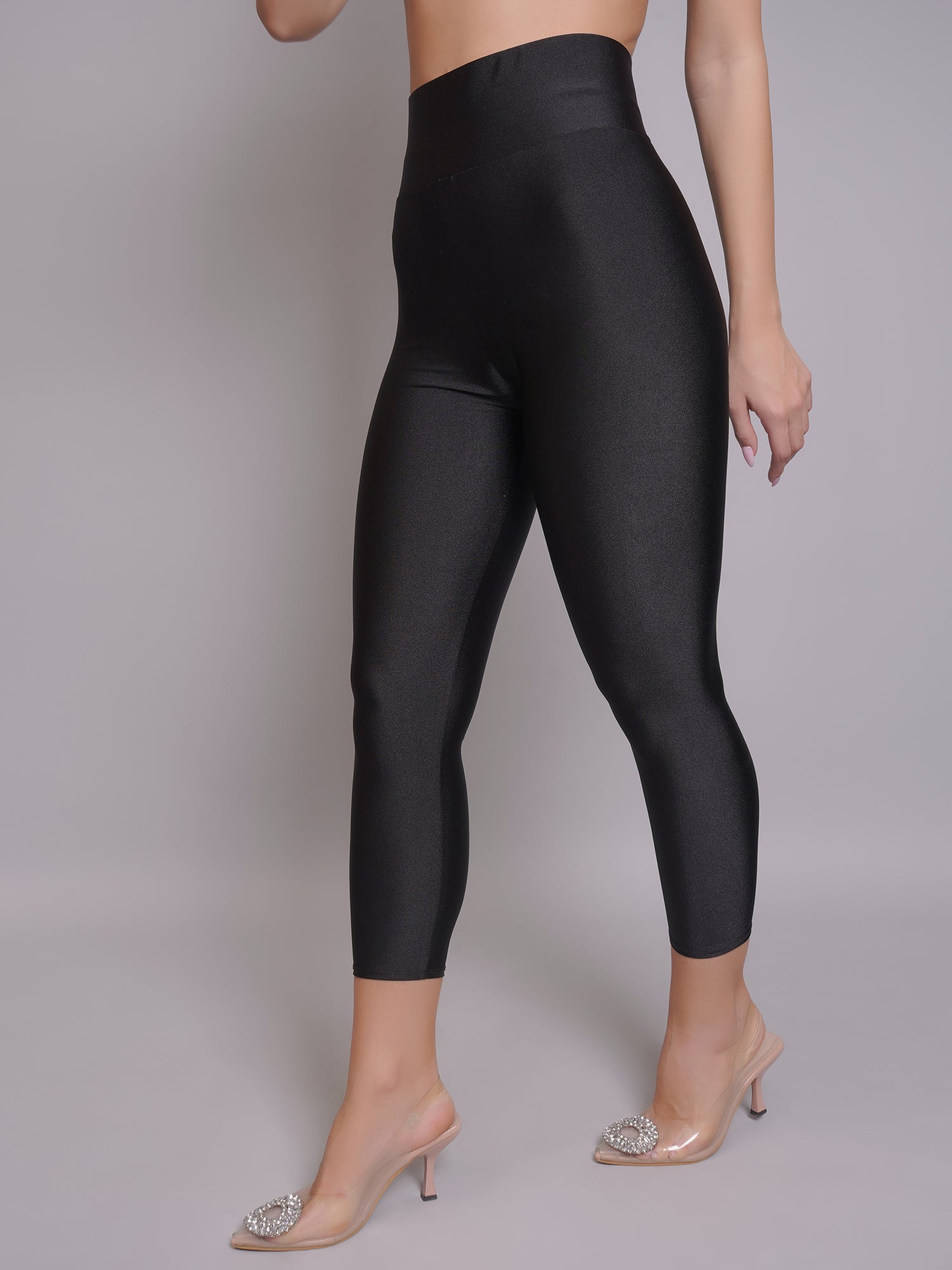 High Waisted Glossy Leggings