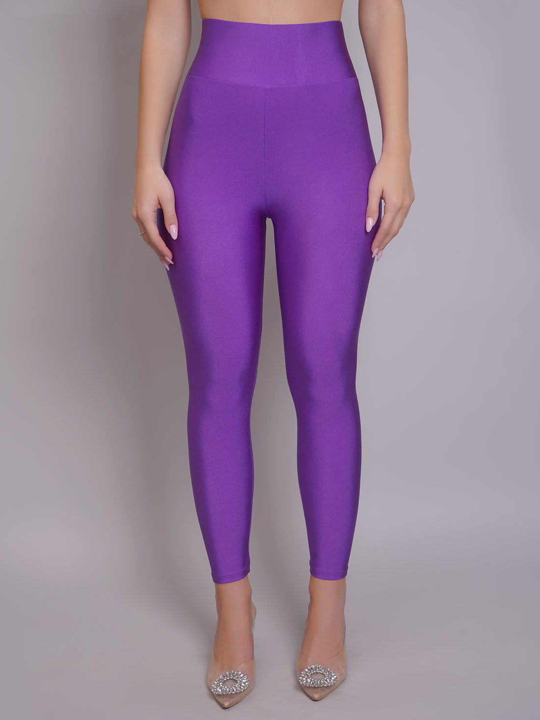 High Waisted Glossy Leggings