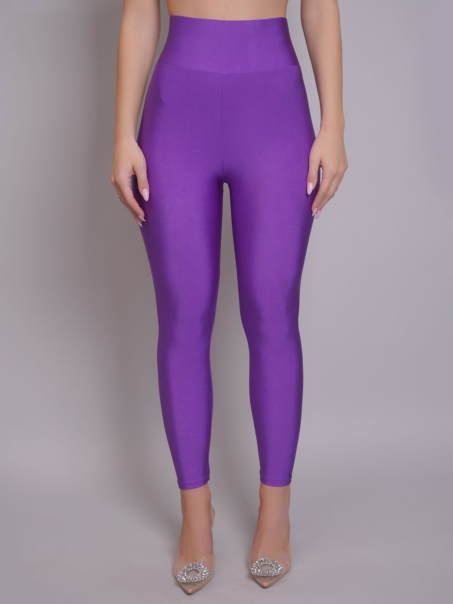 High Waisted Glossy Leggings