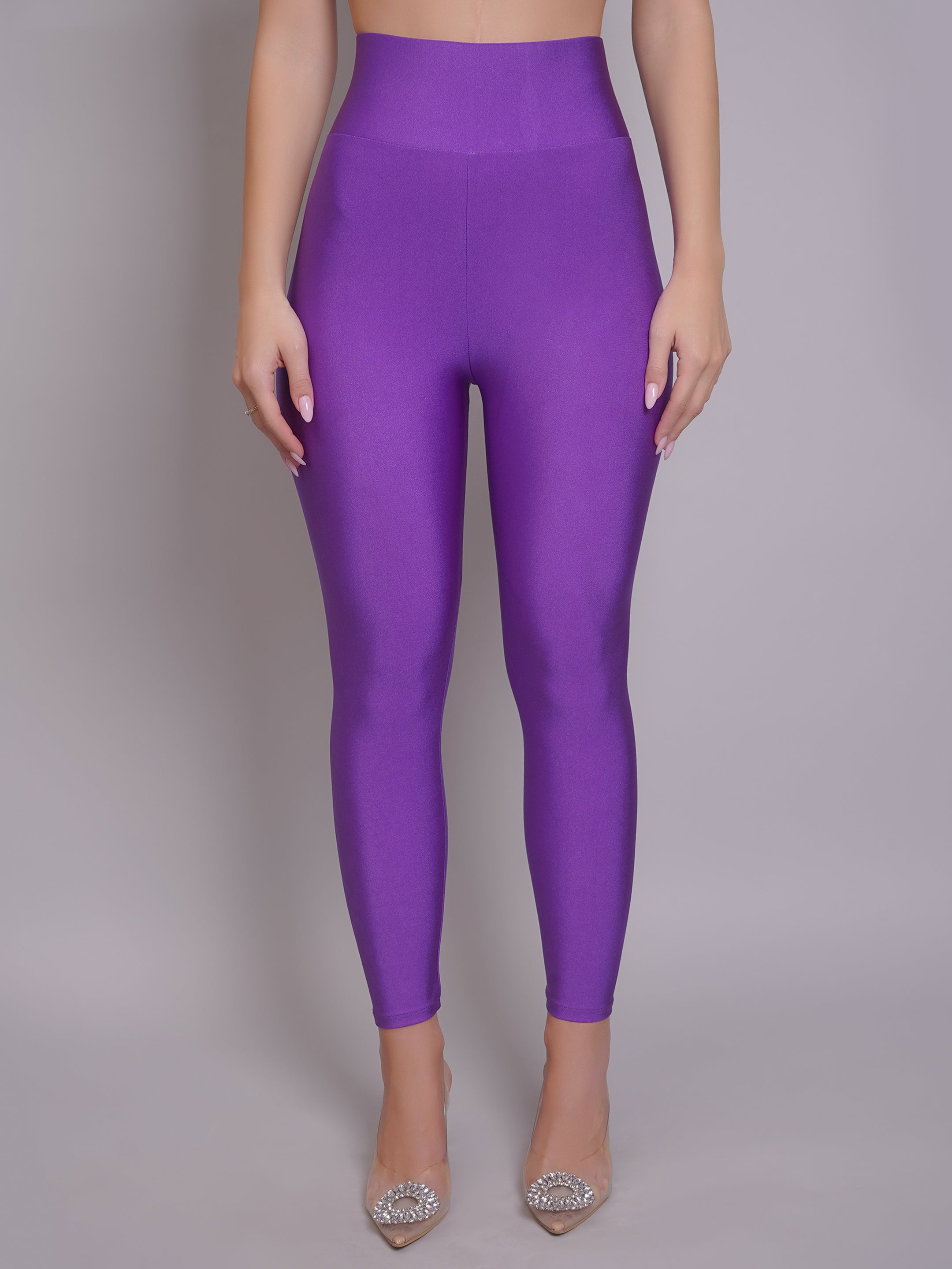 High Waisted Glossy Leggings