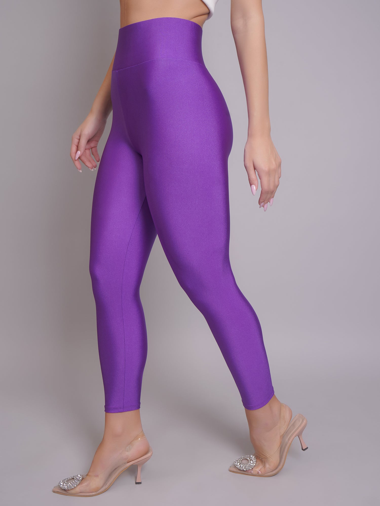 High Waisted Glossy Leggings