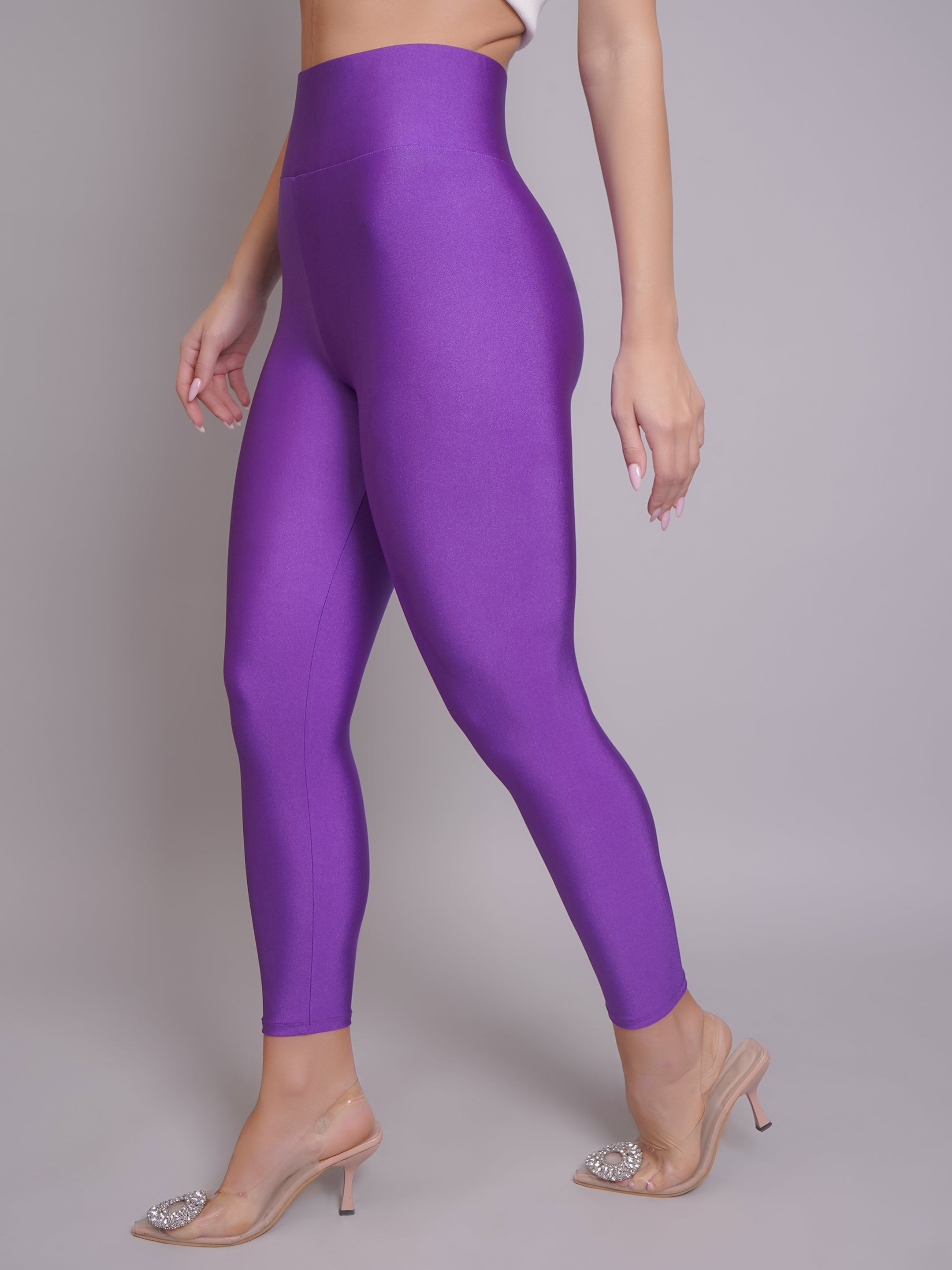 High Waisted Glossy Leggings