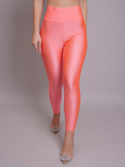High Waisted Glossy Leggings
