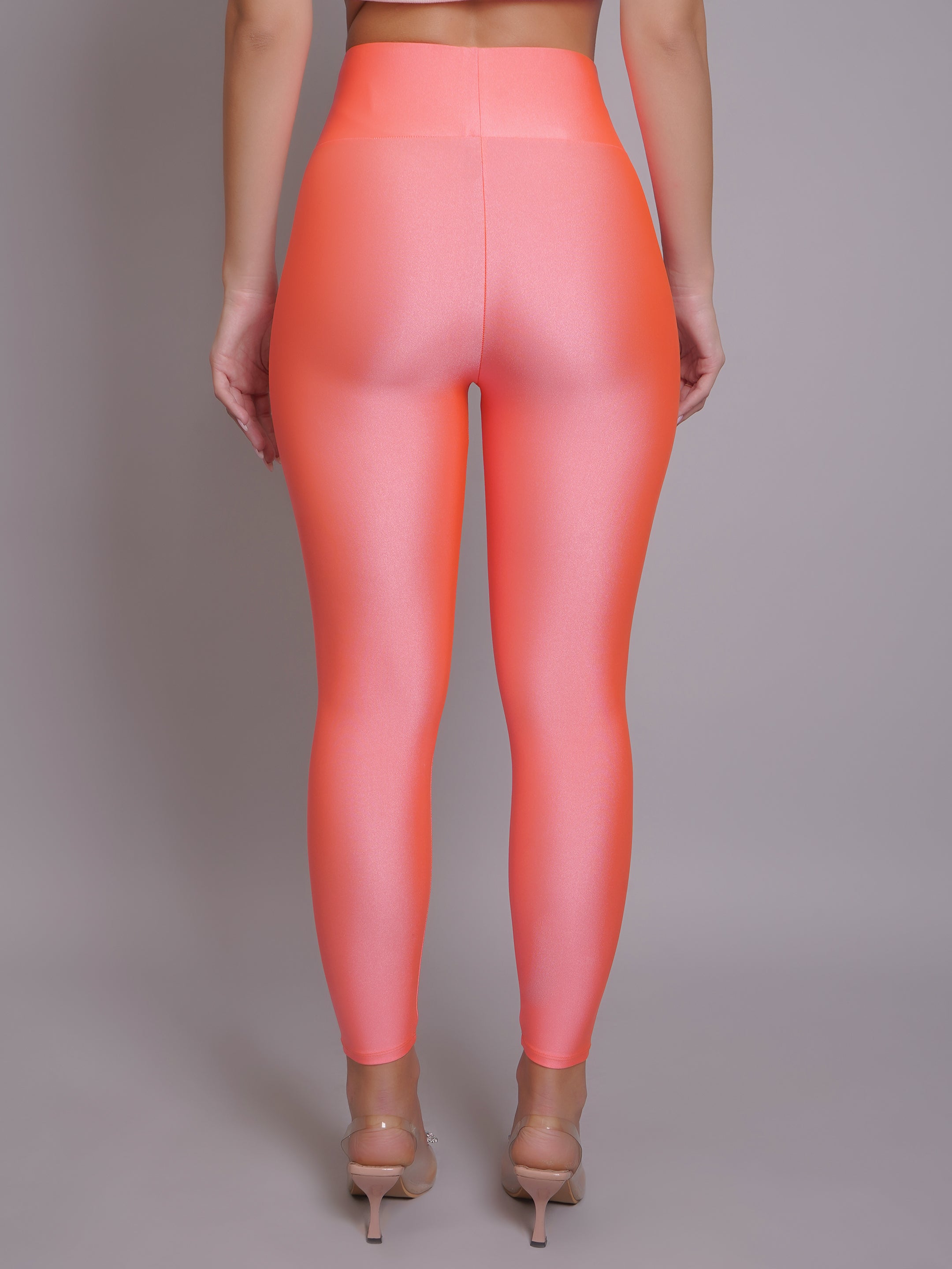 High Waisted Glossy Leggings