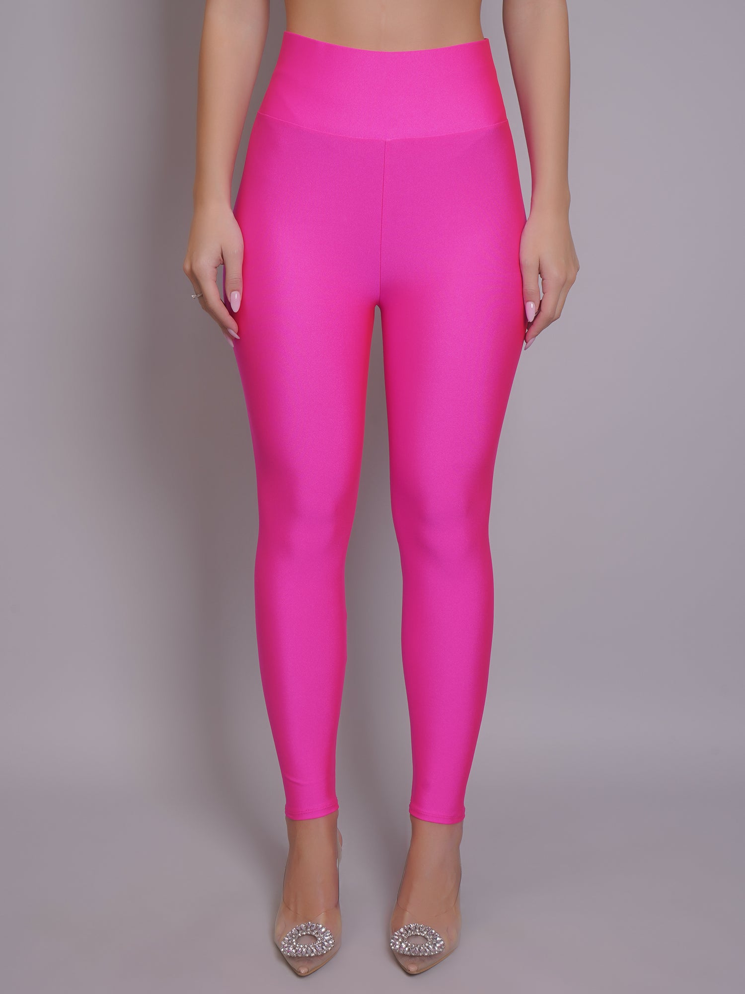 High Waisted Glossy Leggings