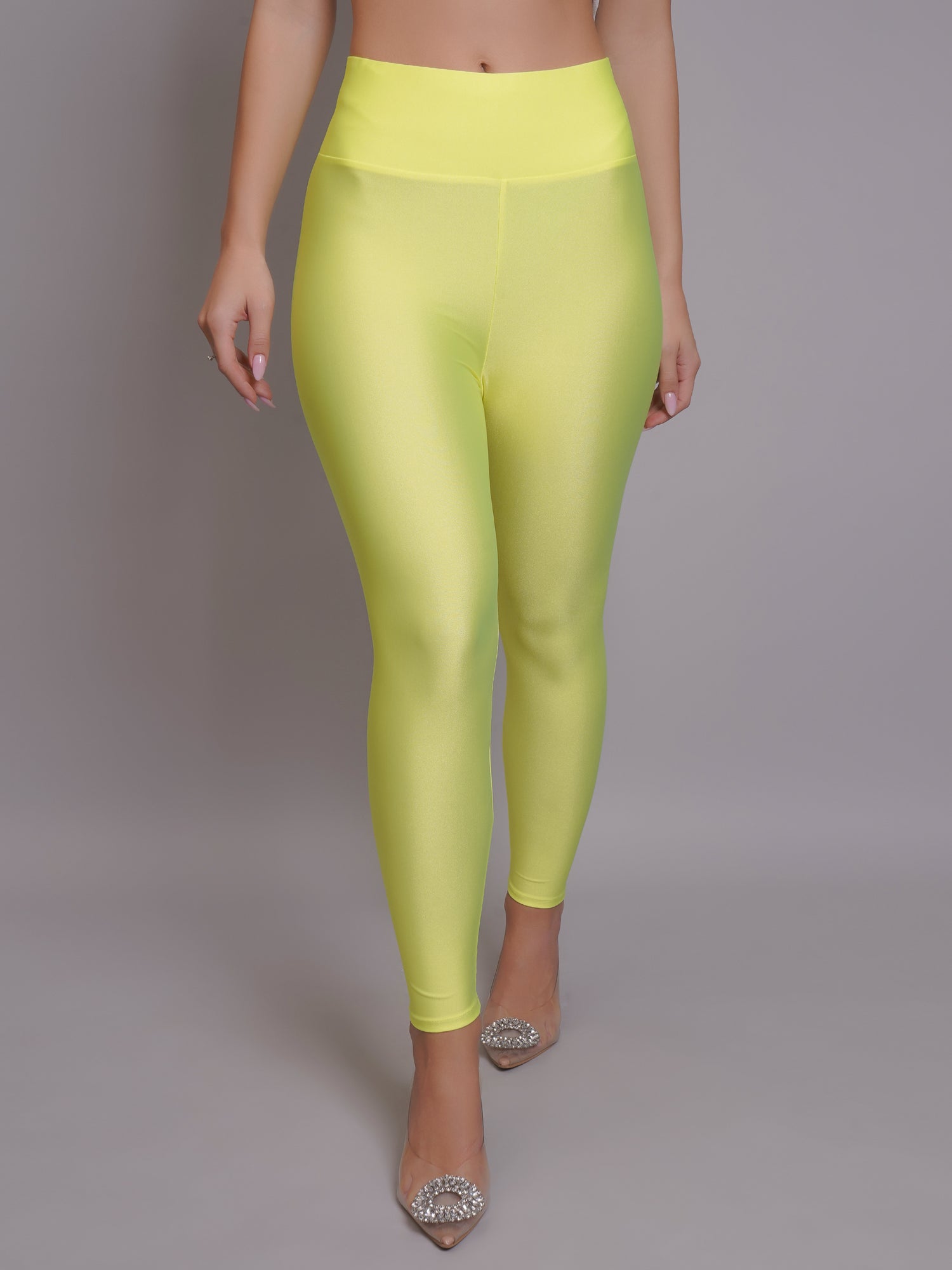 High Waisted Glossy Leggings