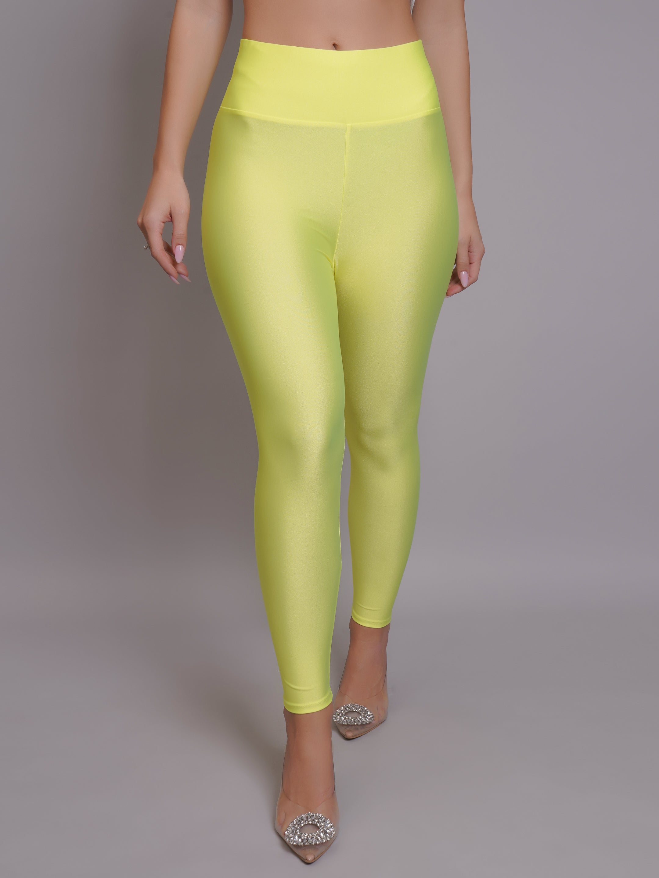 High Waisted Glossy Leggings
