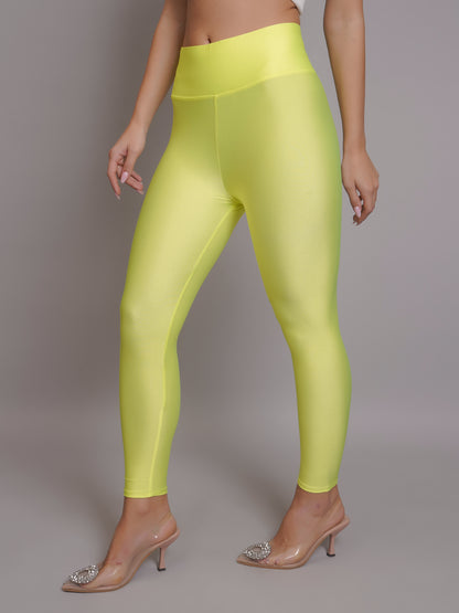 High Waisted Glossy Leggings