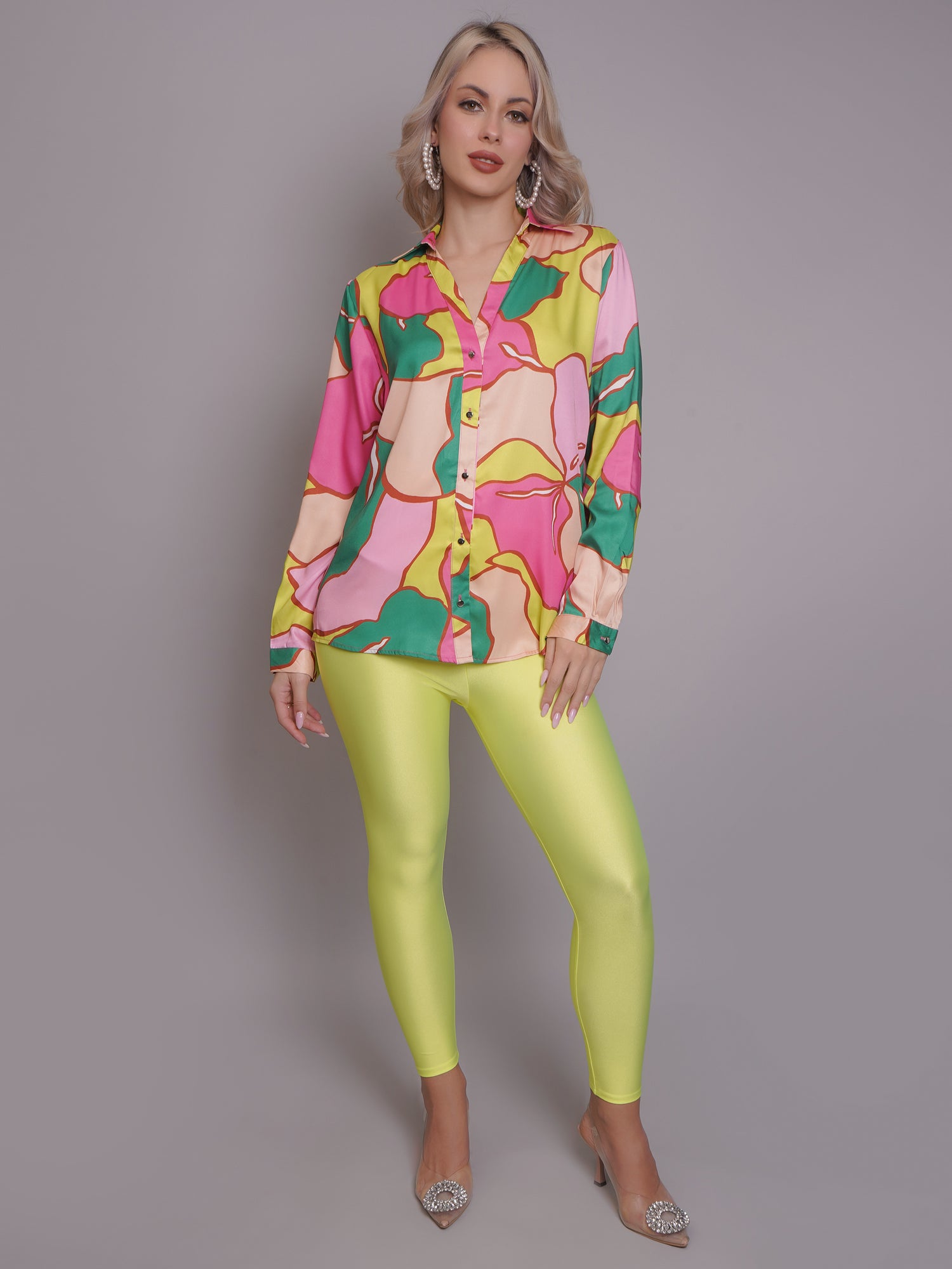High Waisted Glossy Leggings
