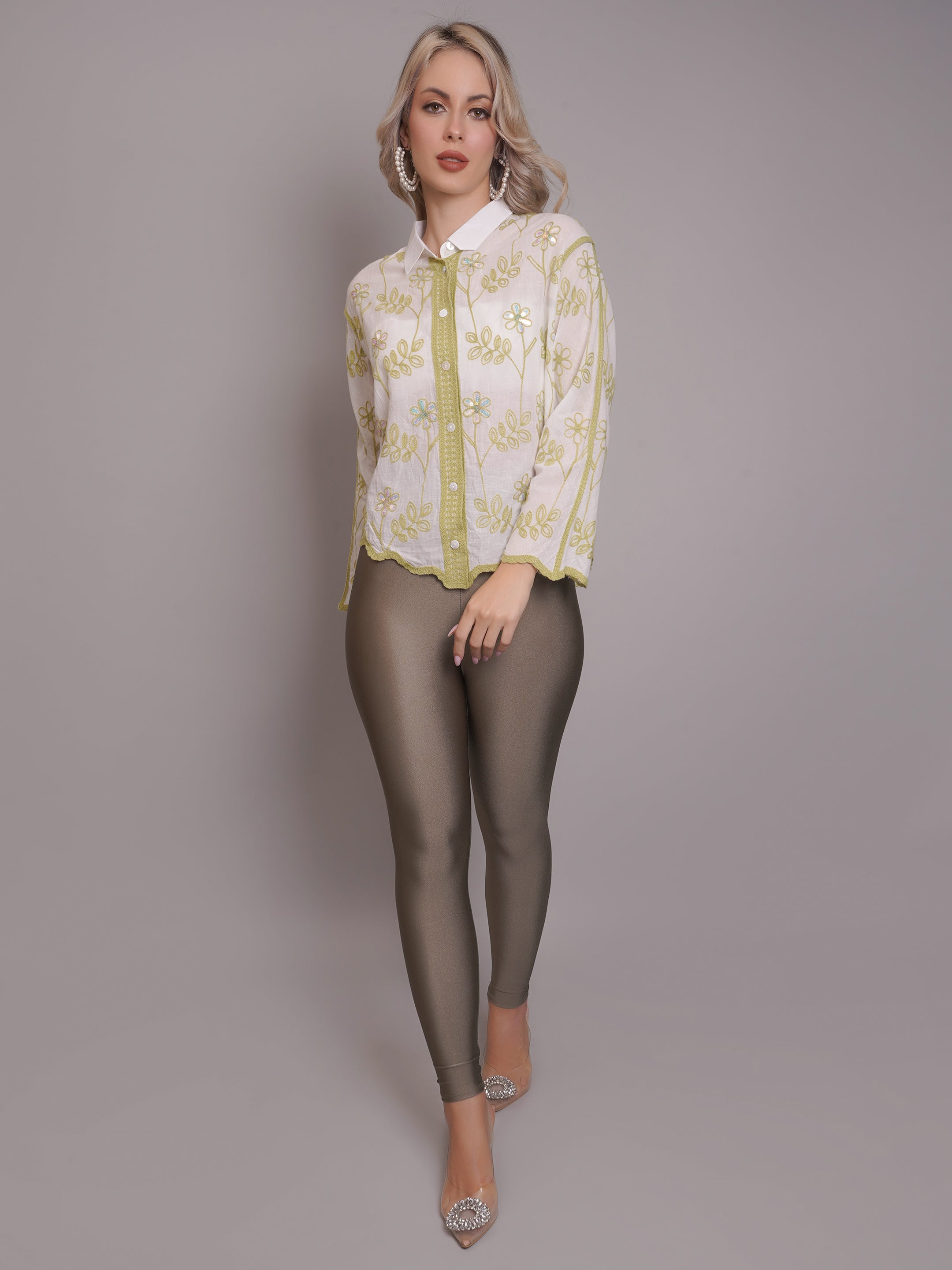 High Waisted Glossy Leggings
