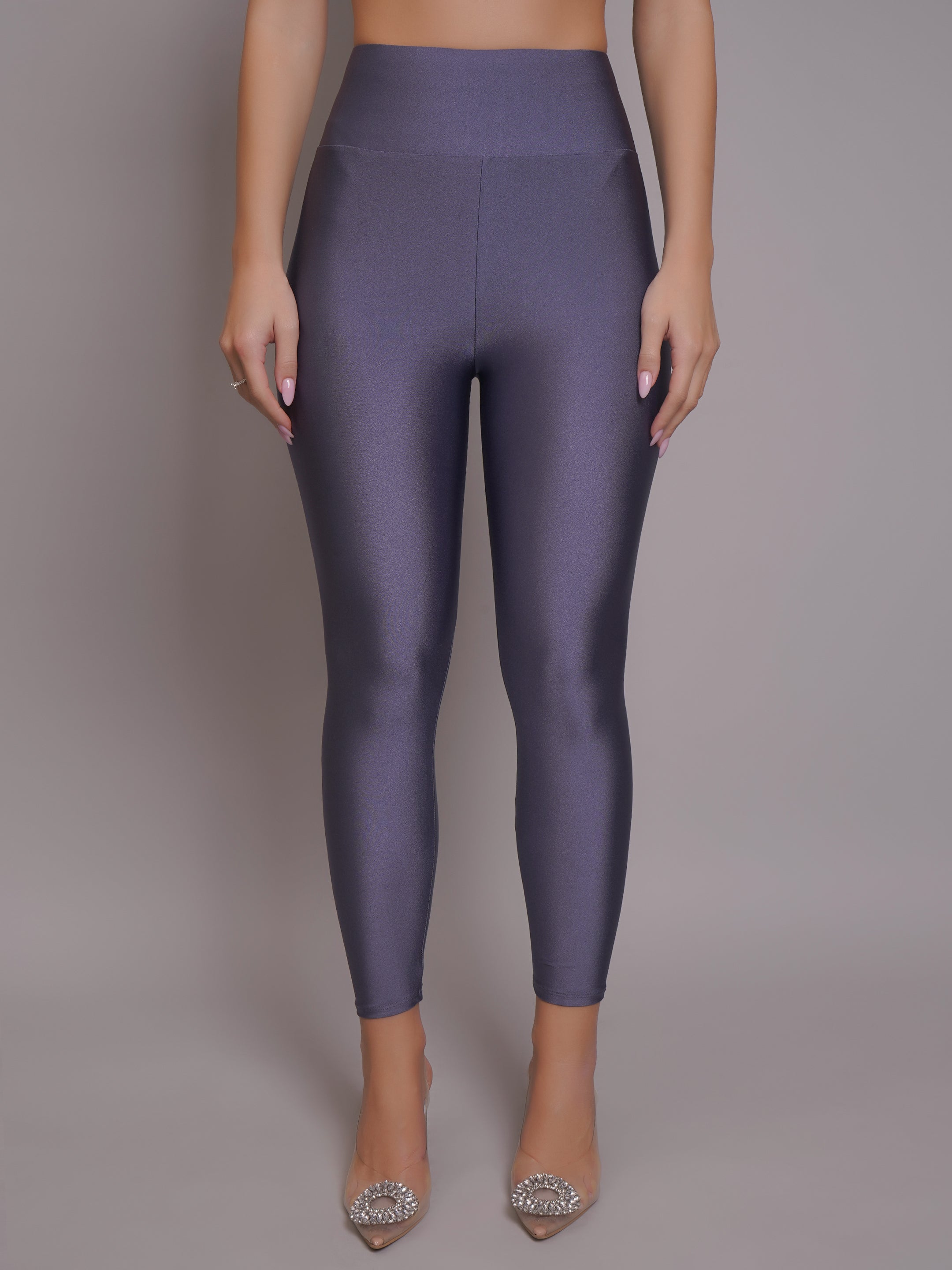 High Waisted Glossy Leggings