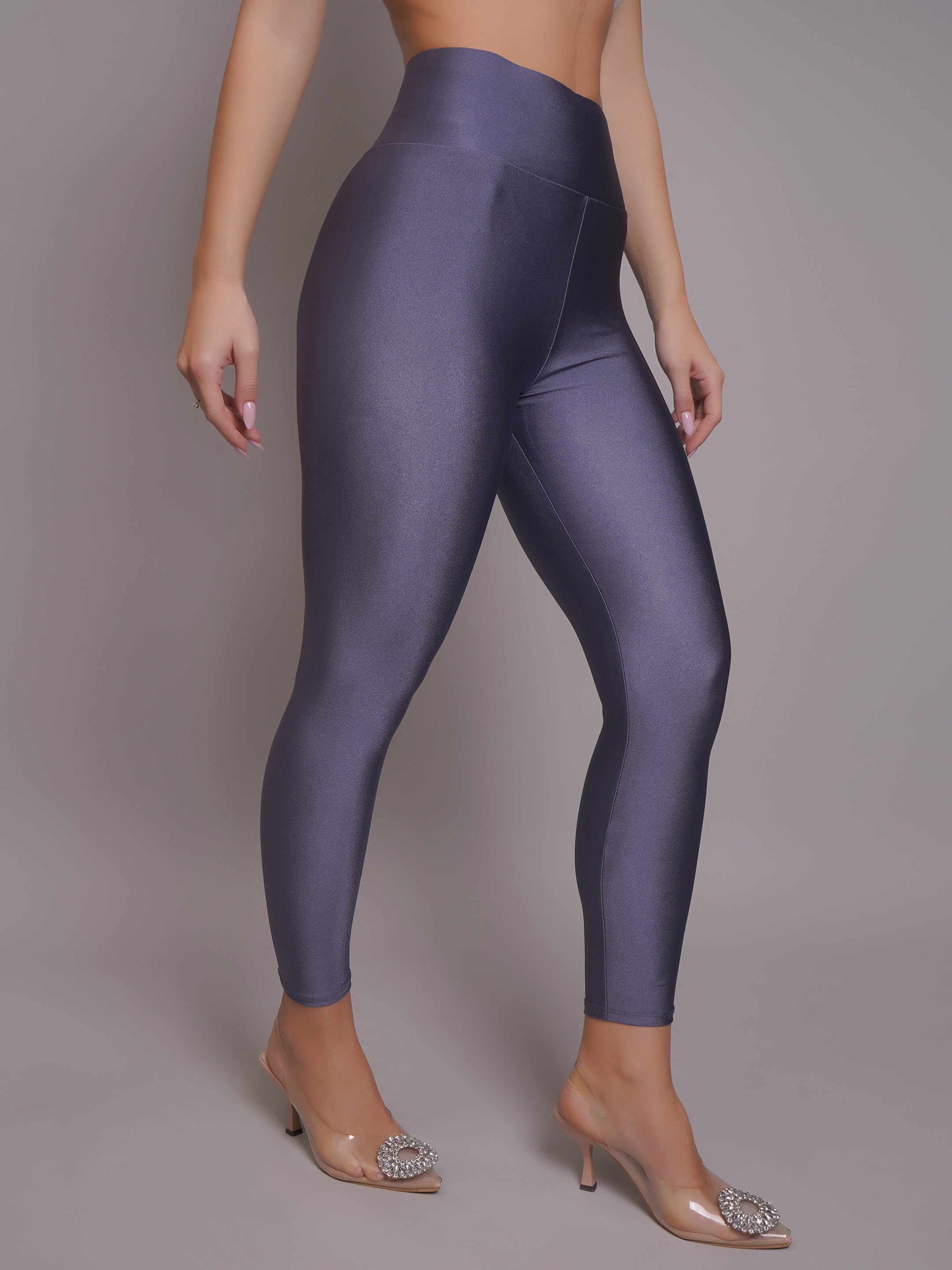 High Waisted Glossy Leggings