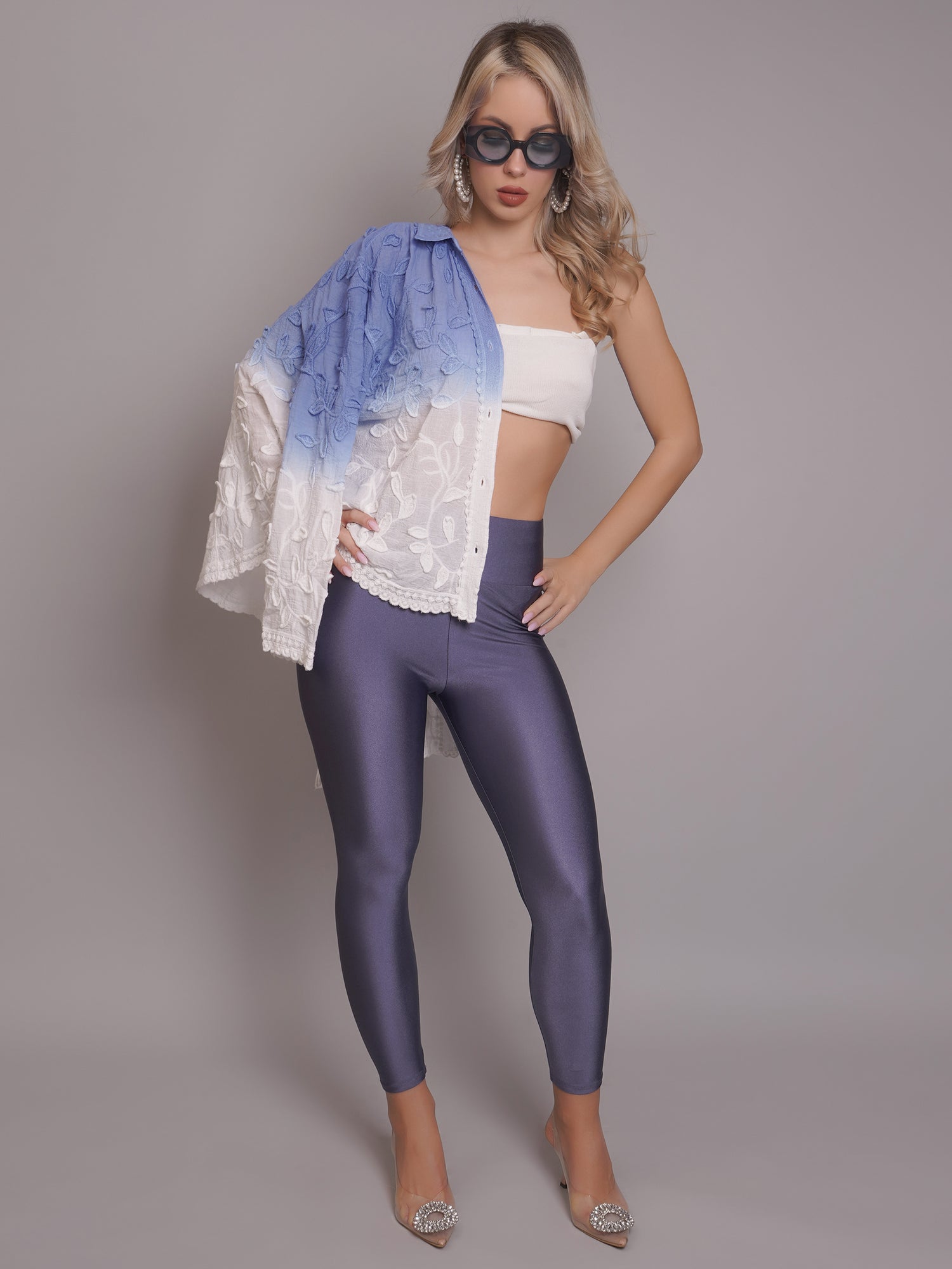 High Waisted Glossy Leggings