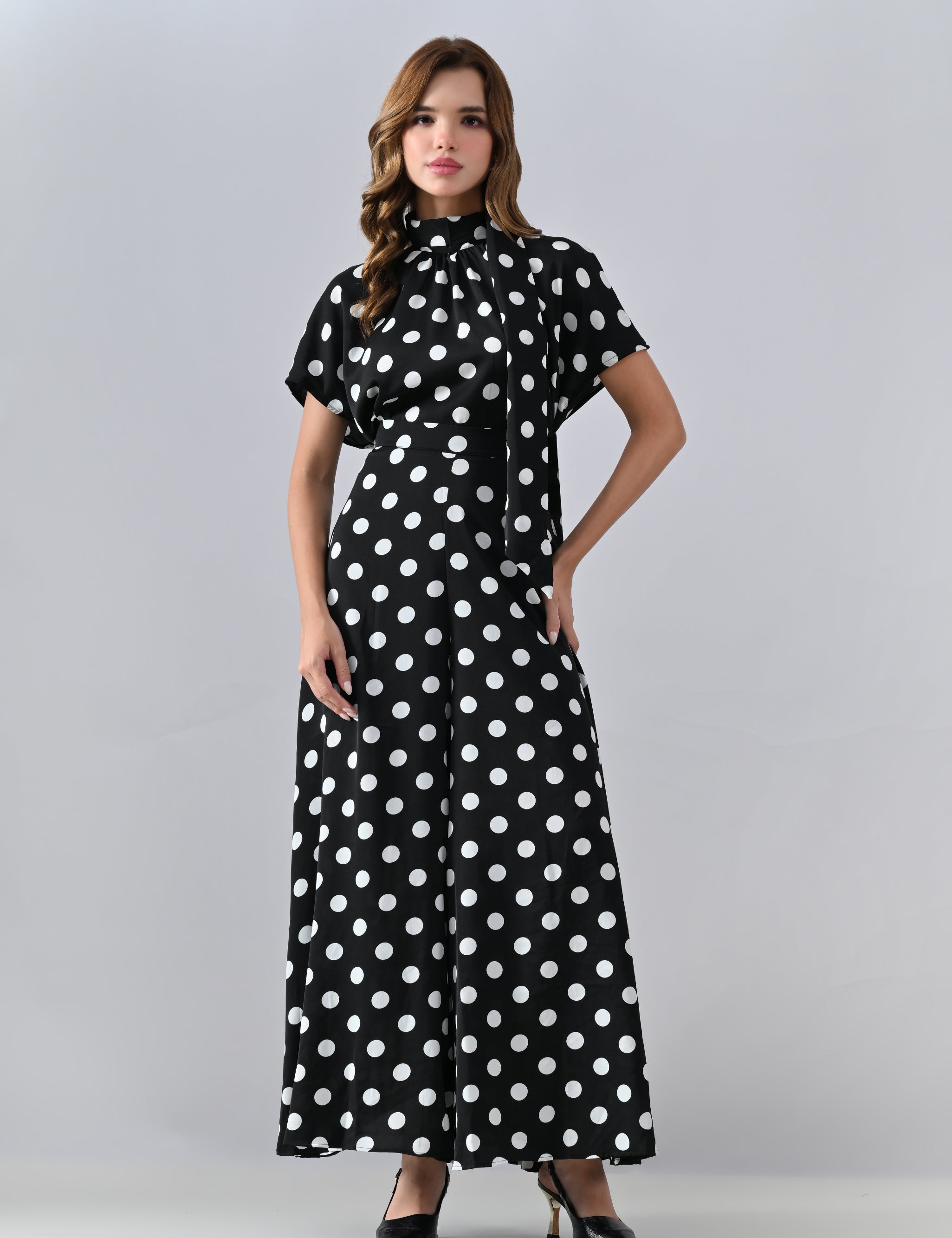 Polka Charm Maxi Dress