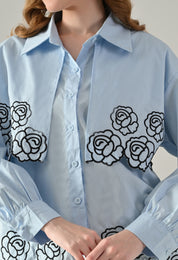 Flower Power Scalloped Shirt