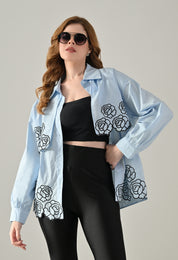 Flower Power Scalloped Shirt