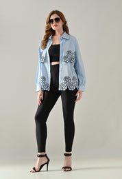 Flower Power Scalloped Shirt