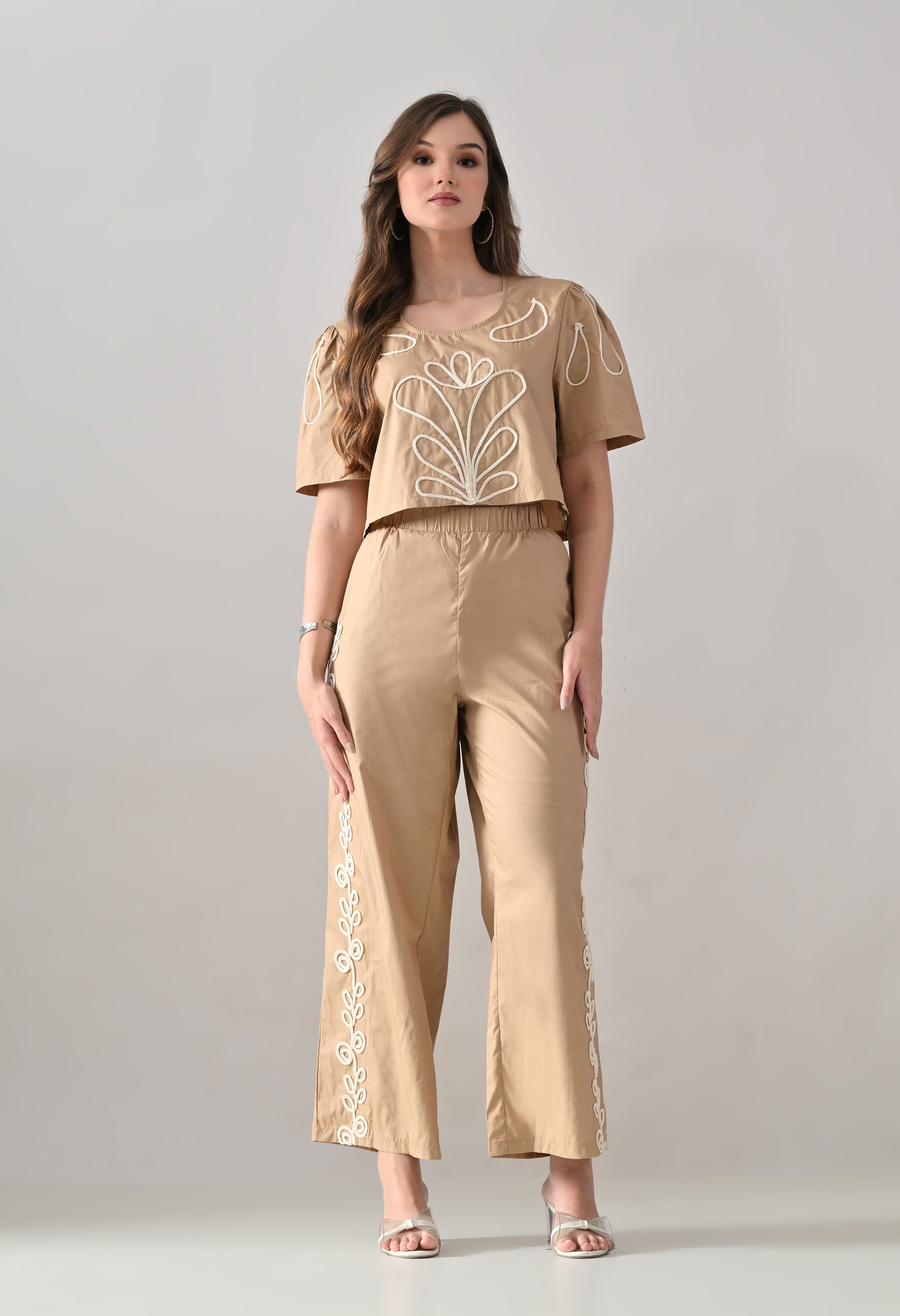 Embroidered Ease Two-Piece Set
