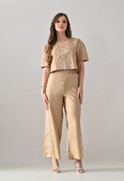 Embroidered Ease Two-Piece Set