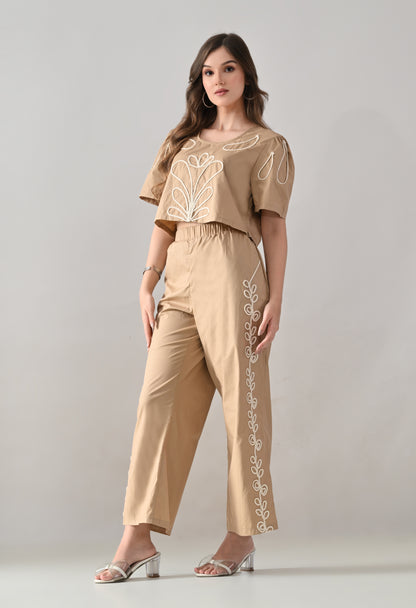 Embroidered Ease Two-Piece Set
