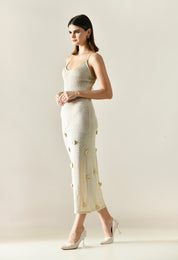 Rosette Crochet Maxi Dress