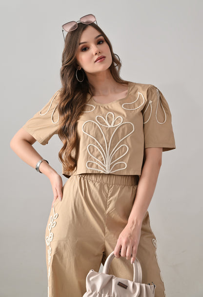 Embroidered Ease Two-Piece Set
