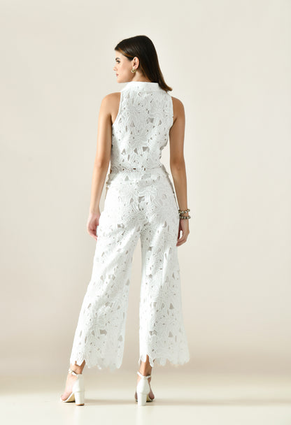 Floral Hollow Lace Co-ord Set