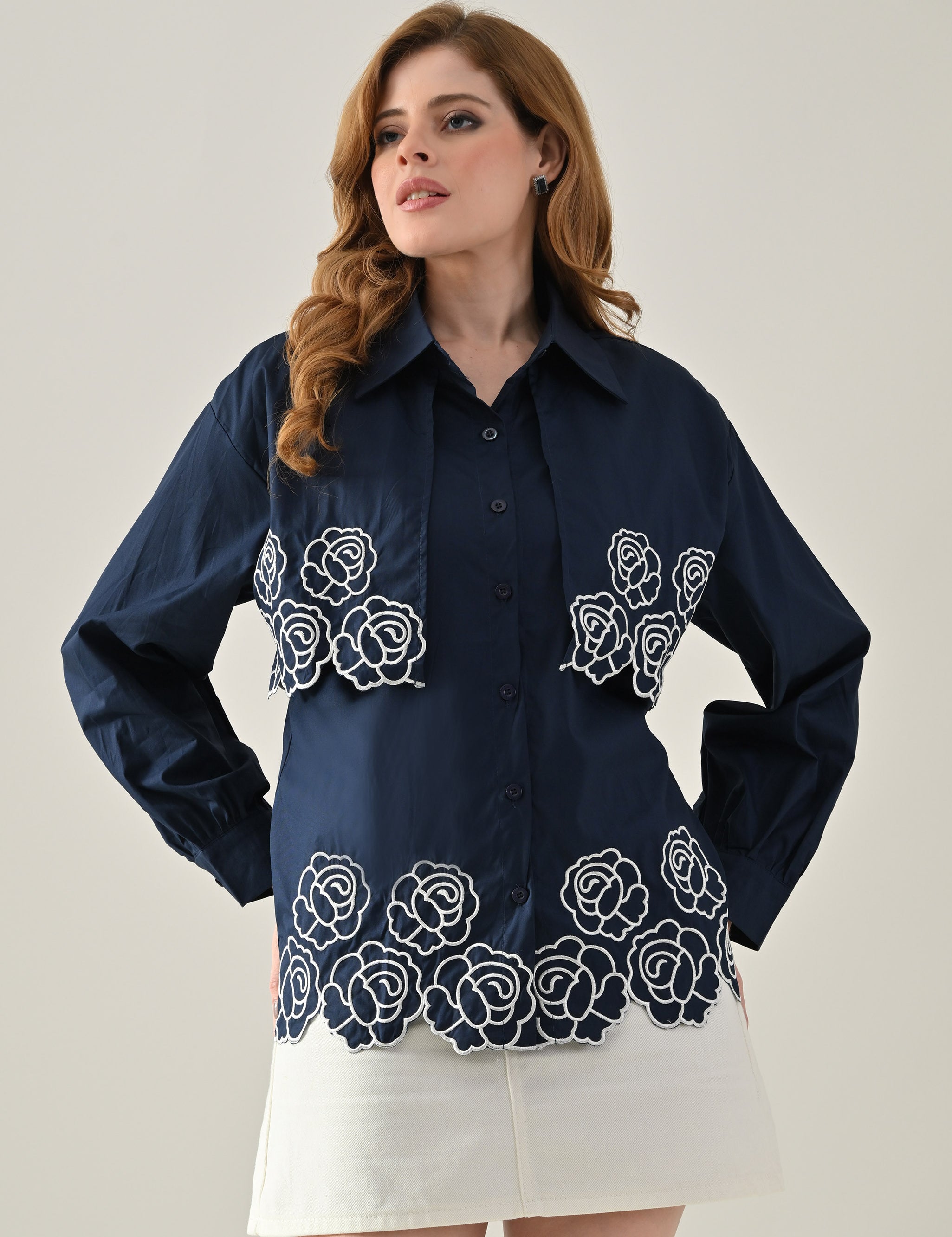 Flower Power Scalloped Shirt
