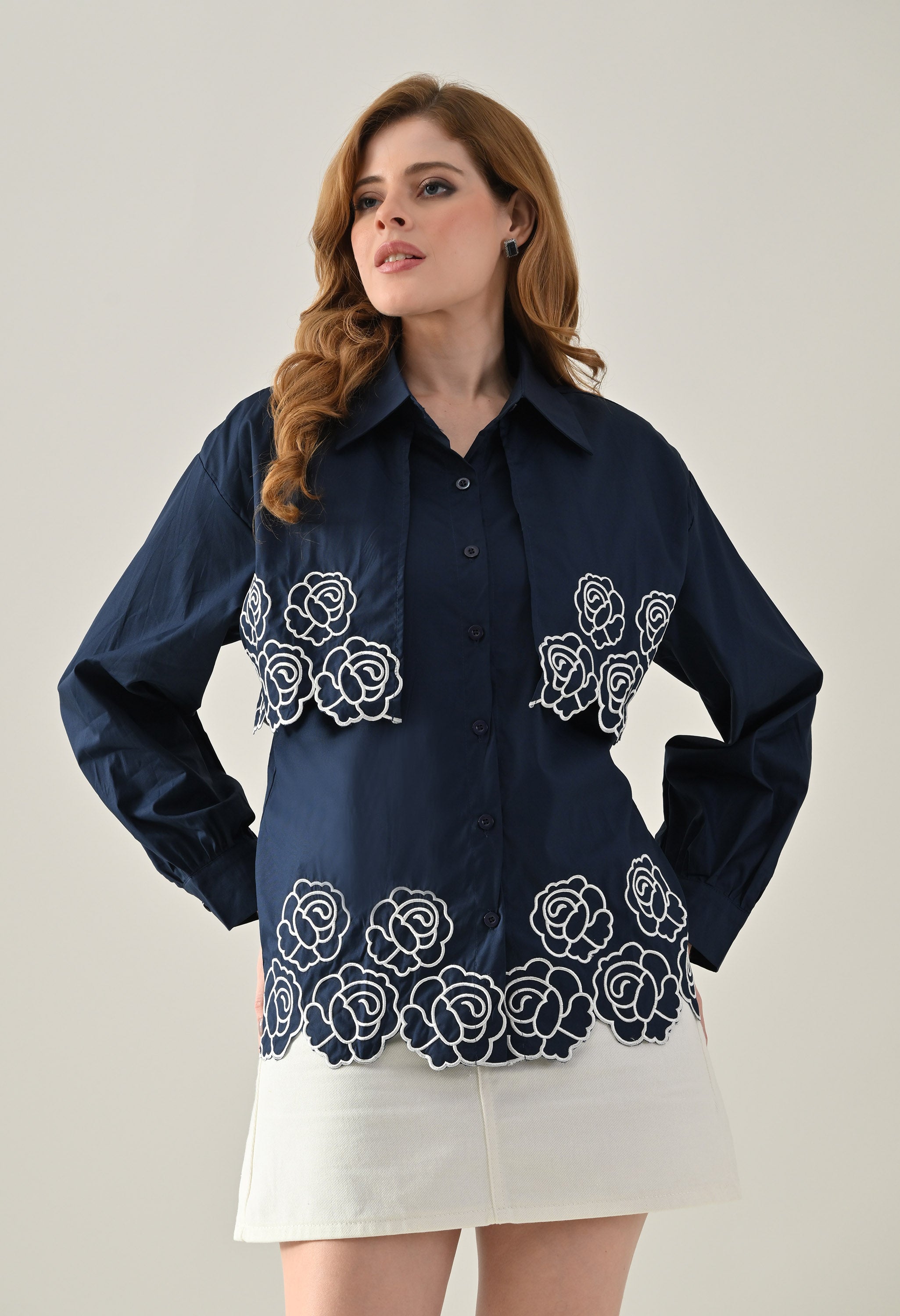 Flower Power Scalloped Shirt
