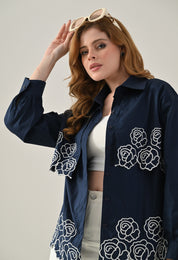 Flower Power Scalloped Shirt