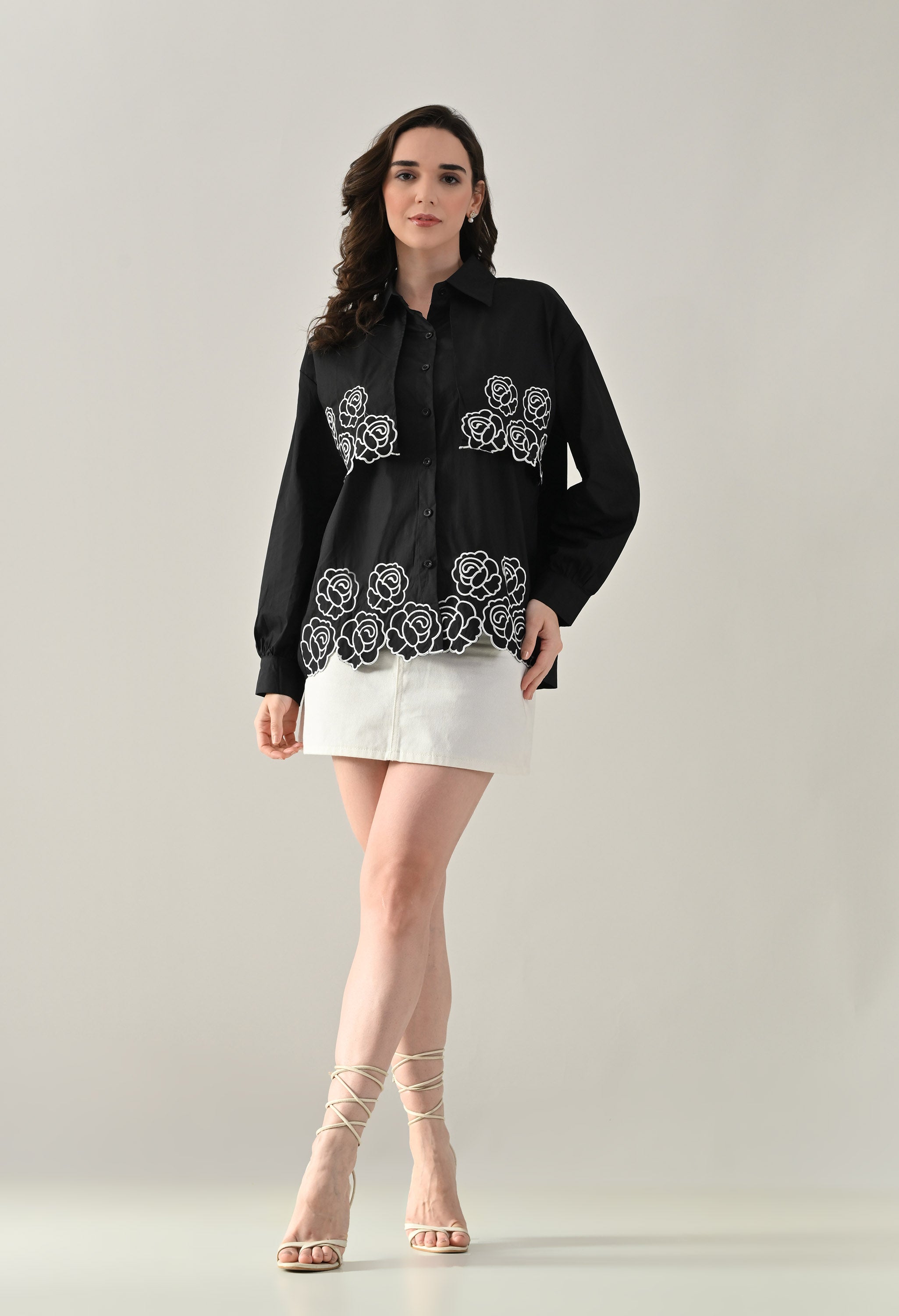 Flower Power Scalloped Shirt
