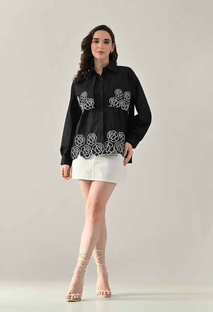 Flower Power Scalloped Shirt
