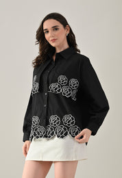Flower Power Scalloped Shirt