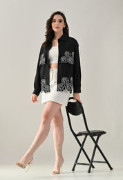 Flower Power Scalloped Shirt