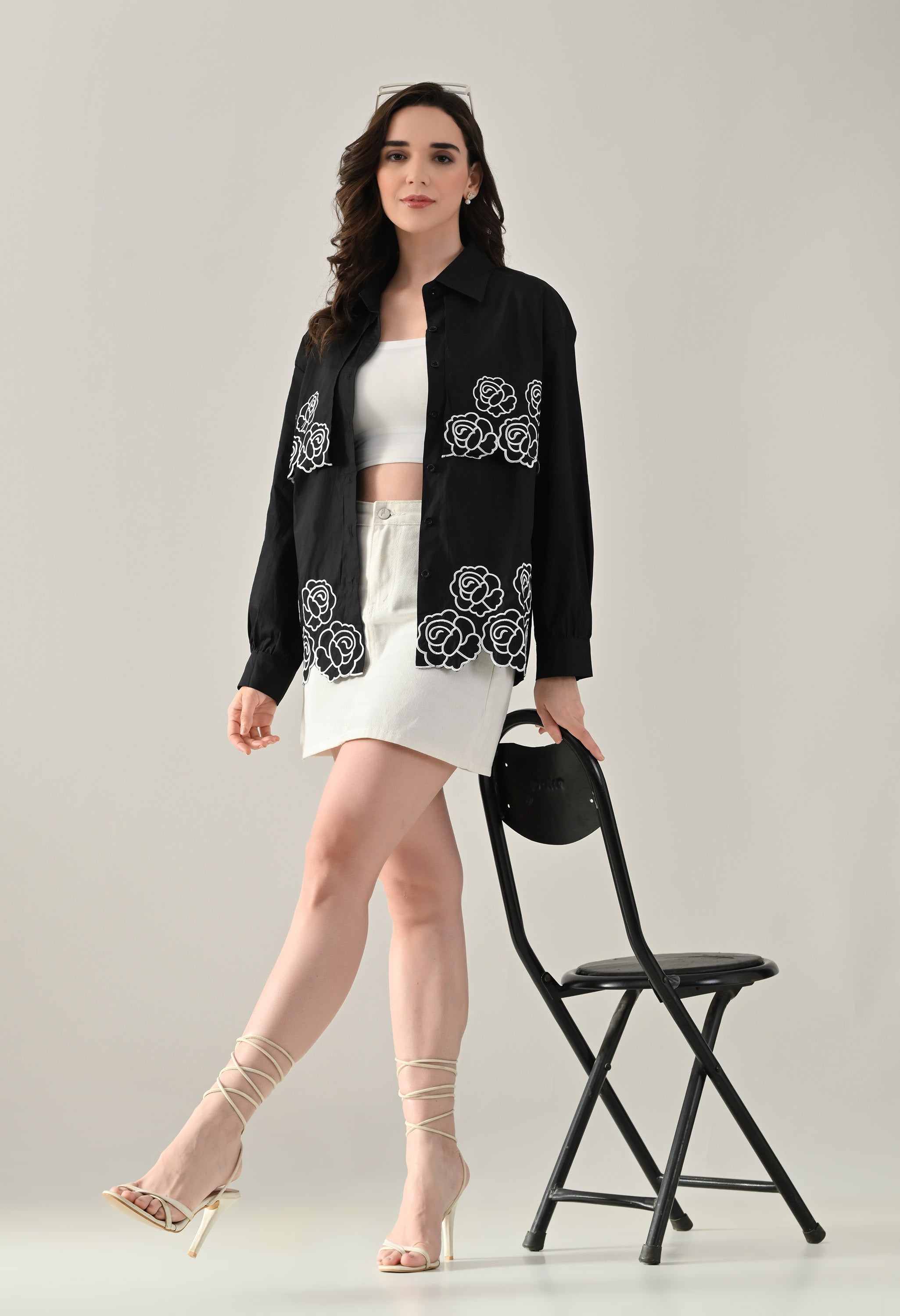 Flower Power Scalloped Shirt