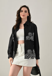 Flower Power Scalloped Shirt