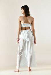 Solid Bikini Set With Sarong