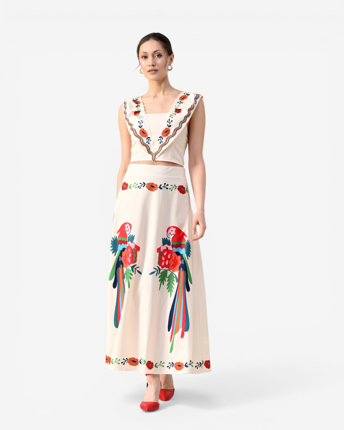 Wide Strap V-Neck Co-ord Set