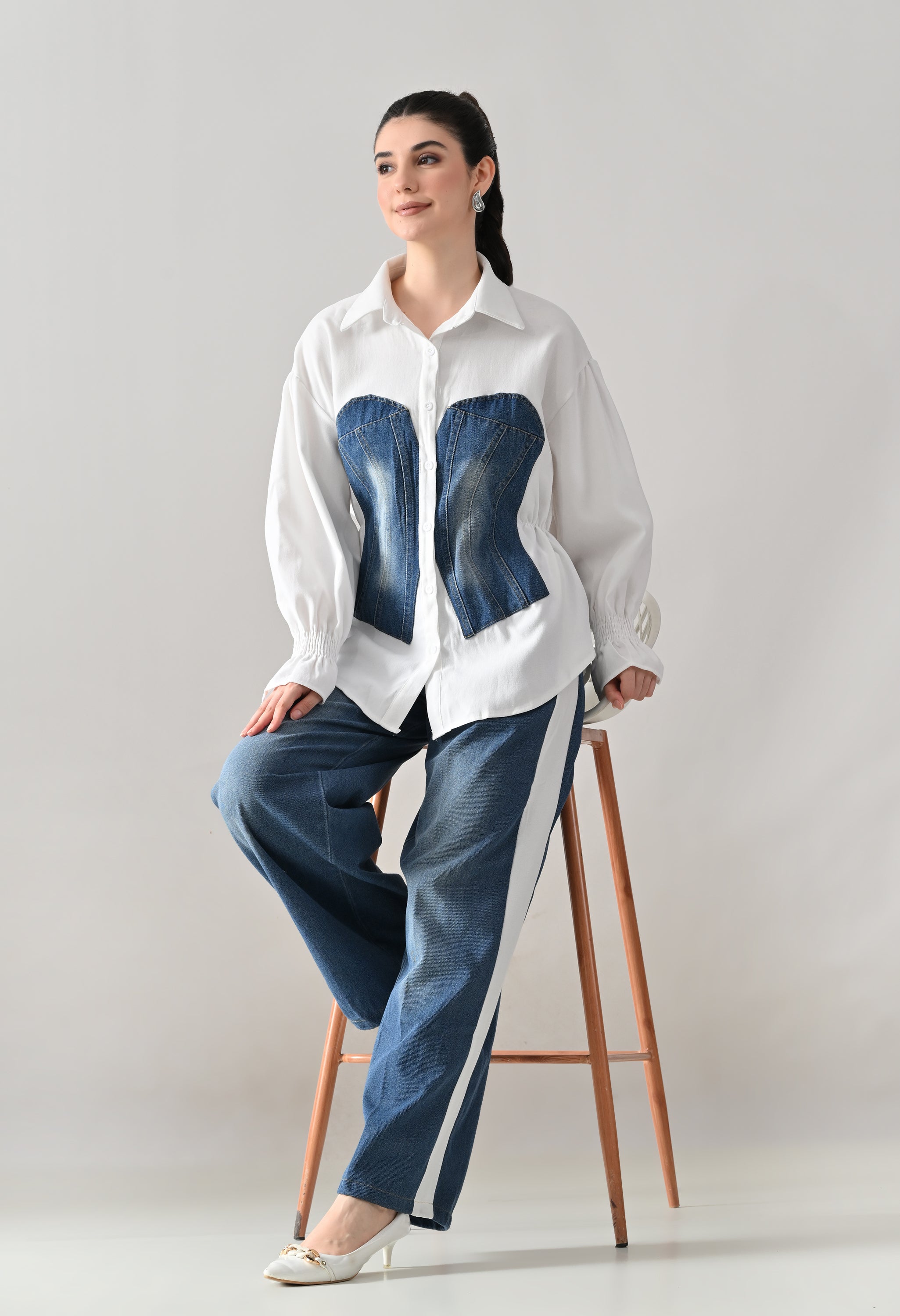Denim & Drift Two-Piece Set