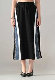 Edgy Denim Two-Piece Set