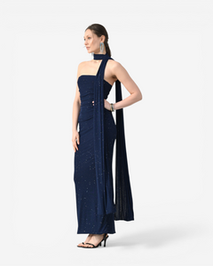 Shimmer Strapless Maxi Dress