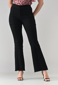 Raw Edge Flare Jeans