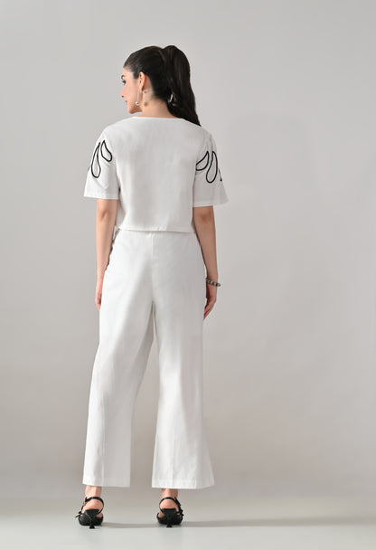 Embroidered Ease Two-Piece Set