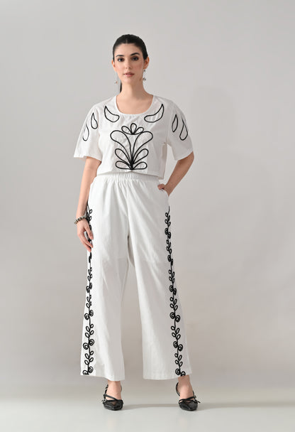 Embroidered Ease Two-Piece Set