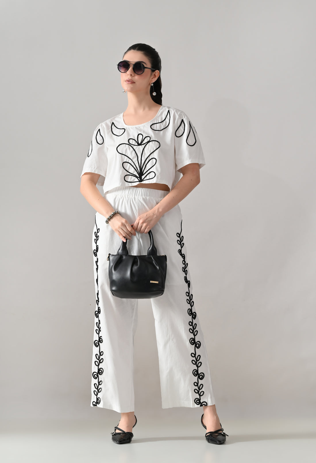Embroidered Ease Two-Piece Set