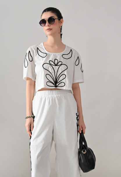 Embroidered Ease Two-Piece Set