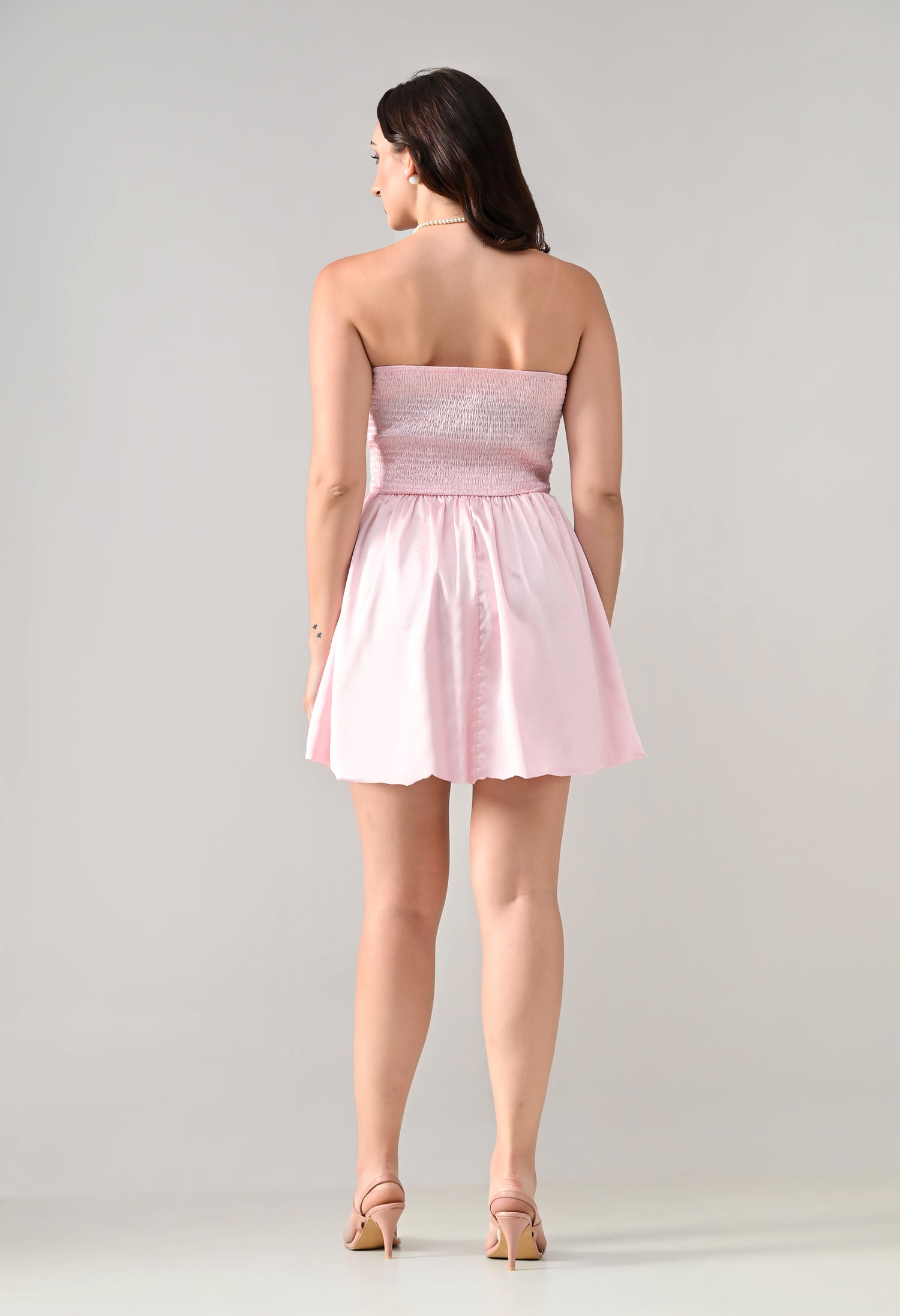 Satin Flare Mini Dress