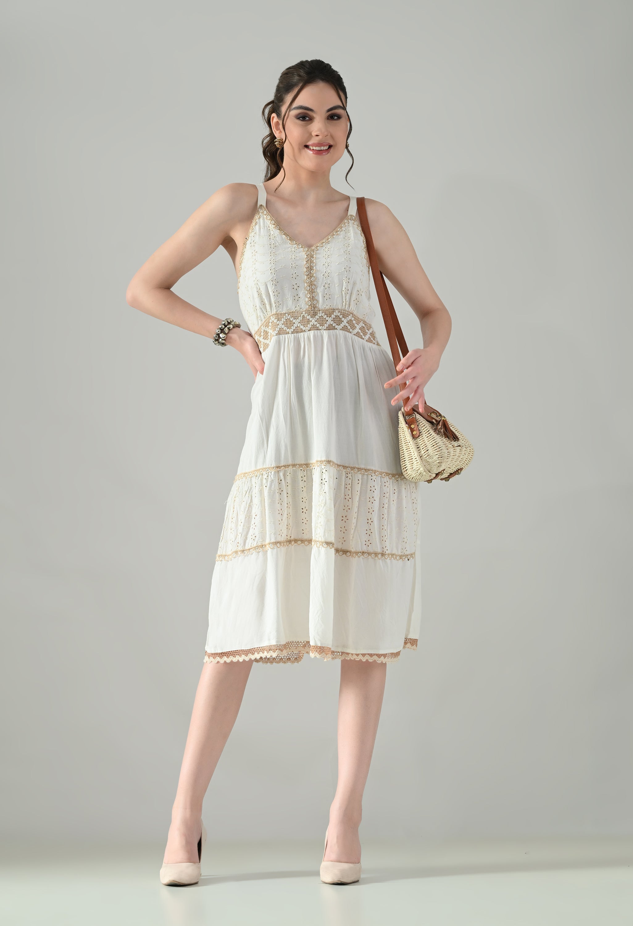 Serenade Schiffli Lace Dress