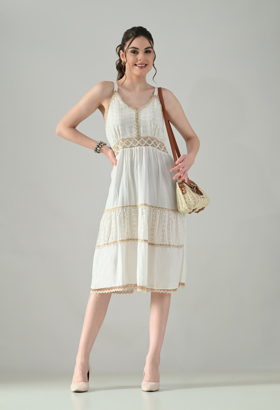 Serenade Schiffli Lace Dress